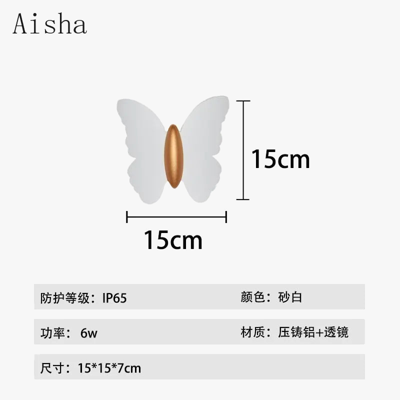 Applique murale — Décorative en forme de papillon étanche pour l'extérieur