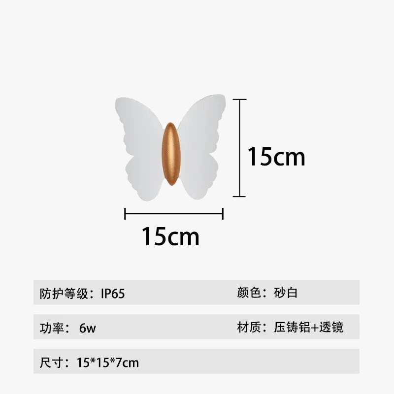 Applique murale — Décorative en forme de papillon étanche pour l'extérieur