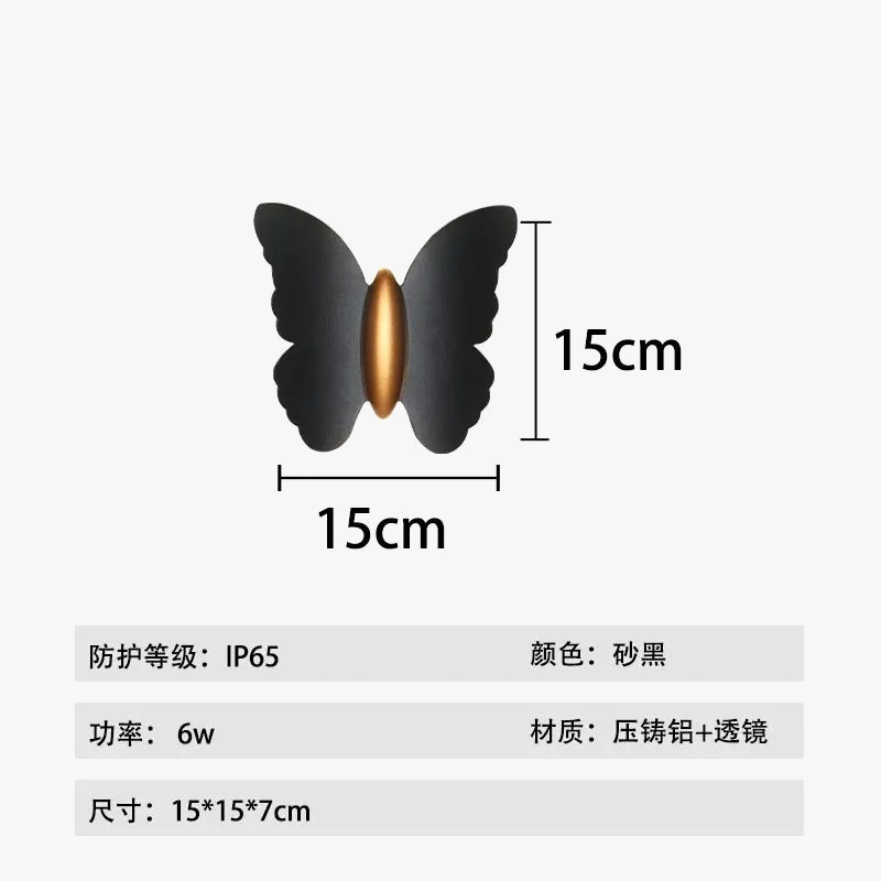 Applique murale — Décorative en forme de papillon étanche pour l'extérieur