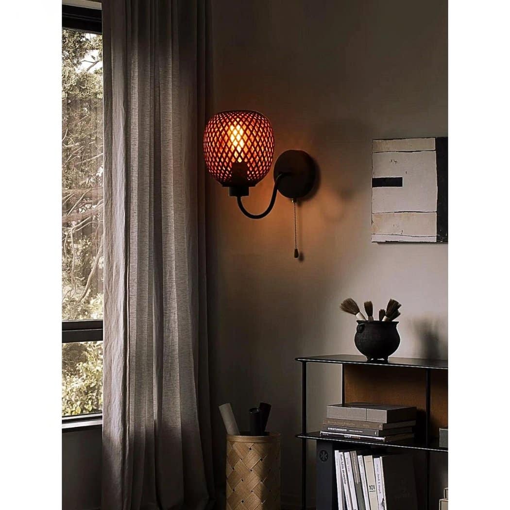 Applique murale de style rustique chic en cannage – Néolys Dune