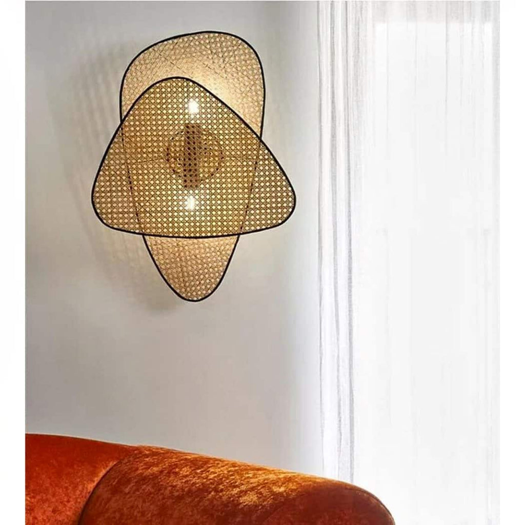 Applique murale de style rustique en cannage – Lioris Arabesque