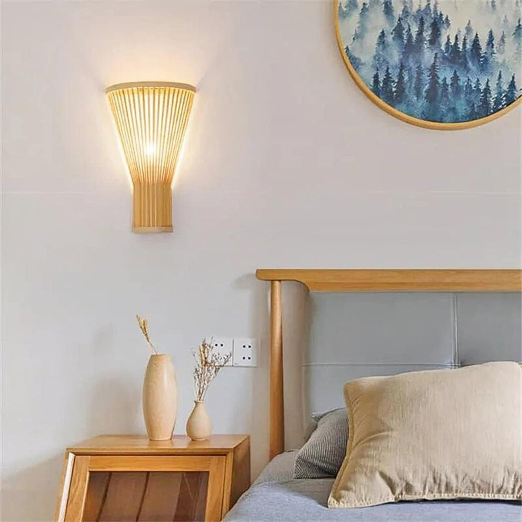 Applique murale en bambou style bohème chic – Alviane Courbe