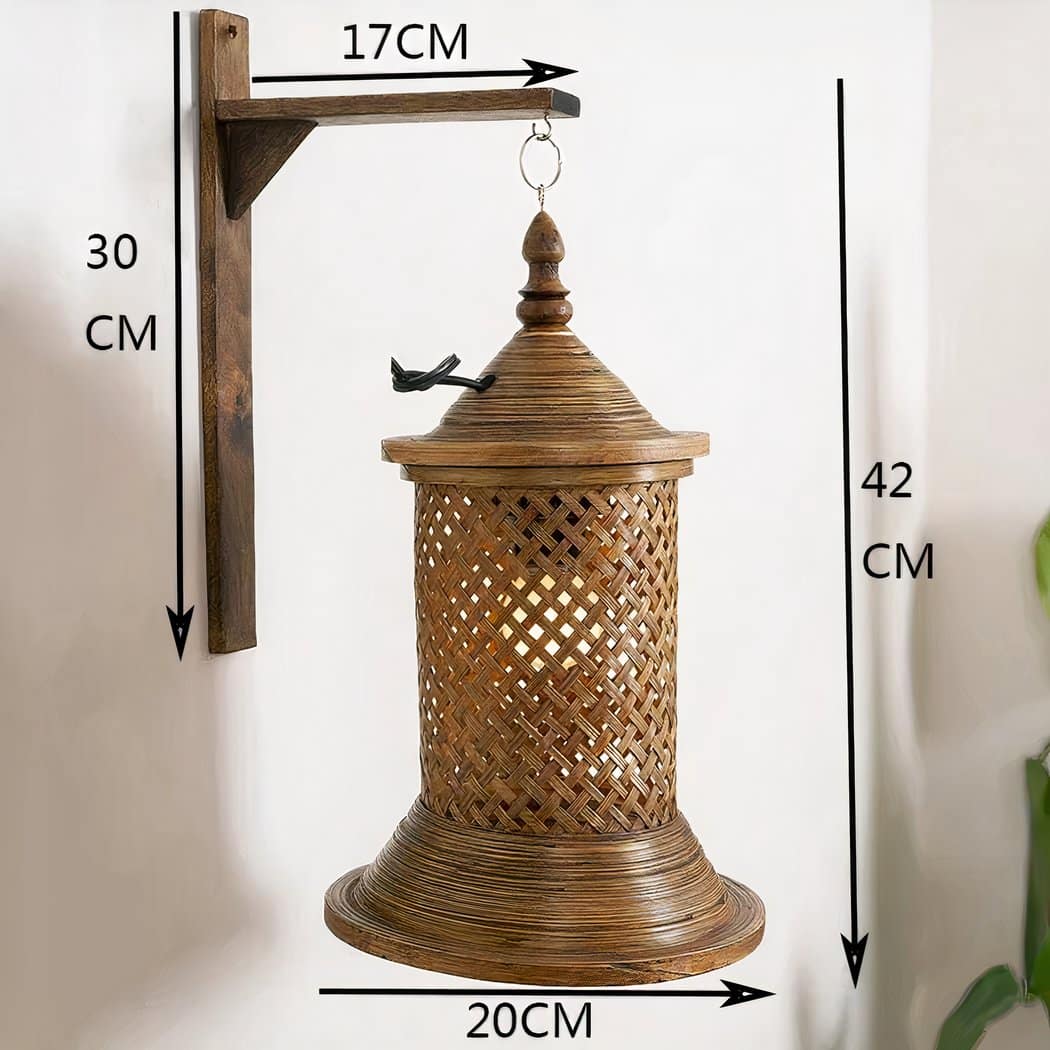 Applique murale en bambou tissé à la main – Cléance Aube