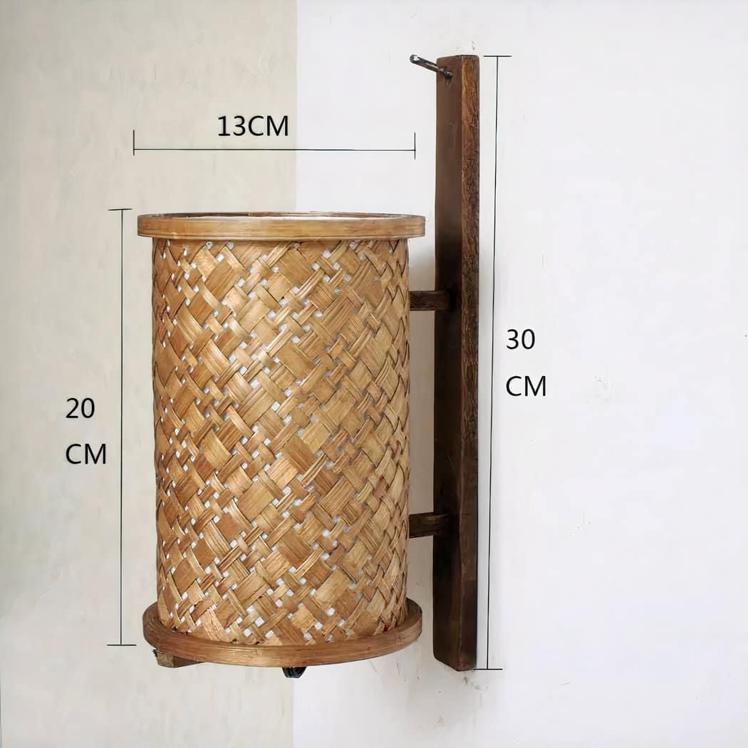 Applique murale en bambou tissé à la main – Cléance Aube