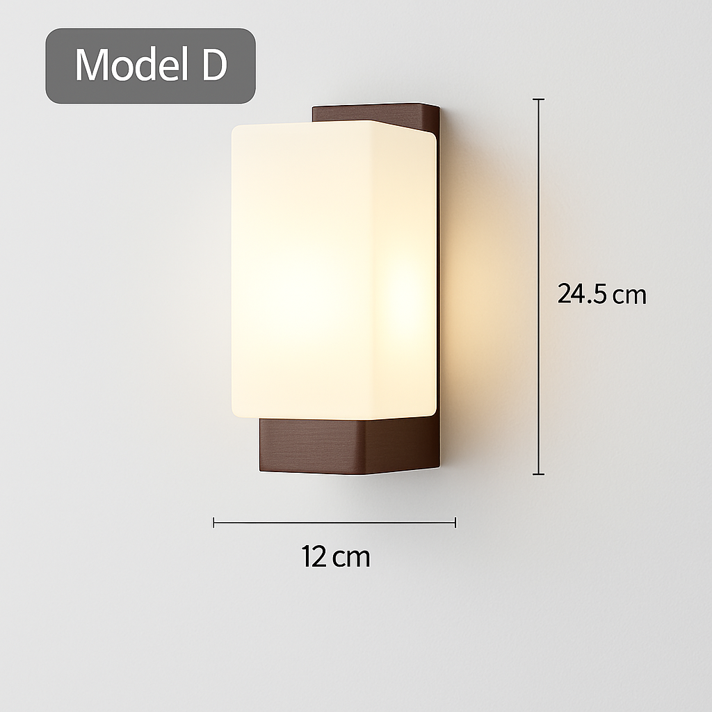 Applique murale — En bois avec ampoule LED pour intérieur