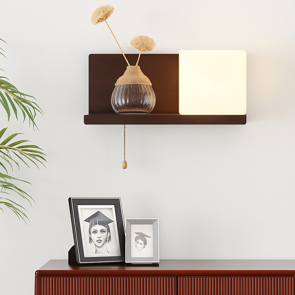 Applique murale — En bois avec ampoule LED pour intérieur