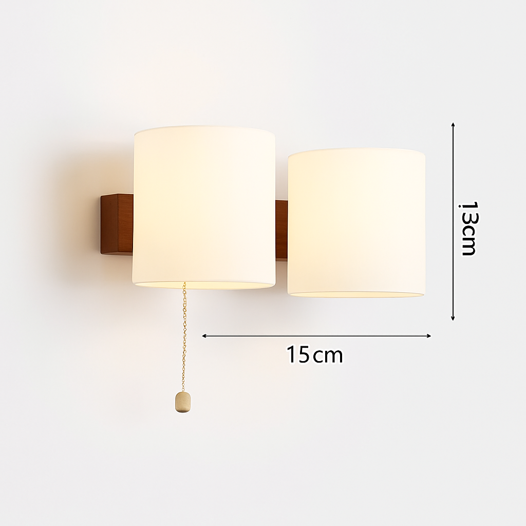 Applique murale — En bois avec ampoule LED pour intérieur