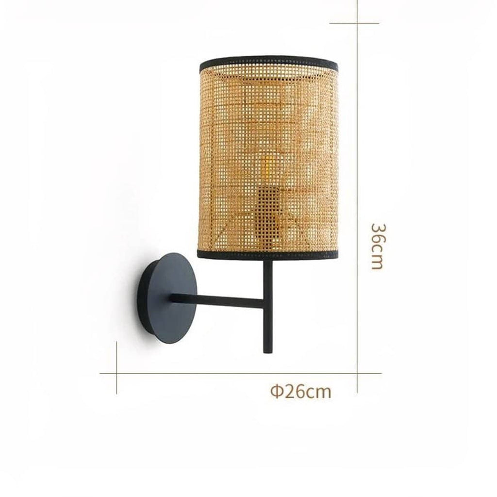 Applique murale en cannage artisanal dans le style japonais – Néolys Courbe