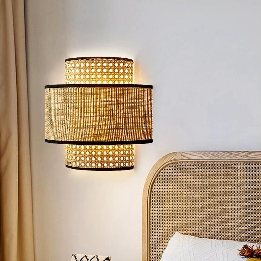 Applique murale en cannage de rotin dans le style vintage – Alviane Orée
