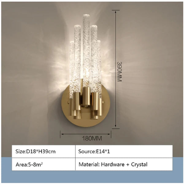 Applique murale en cristal éclairage de luxe pour intérieur Vianney Perspective - Éclat du Cristal & Décor Singulier