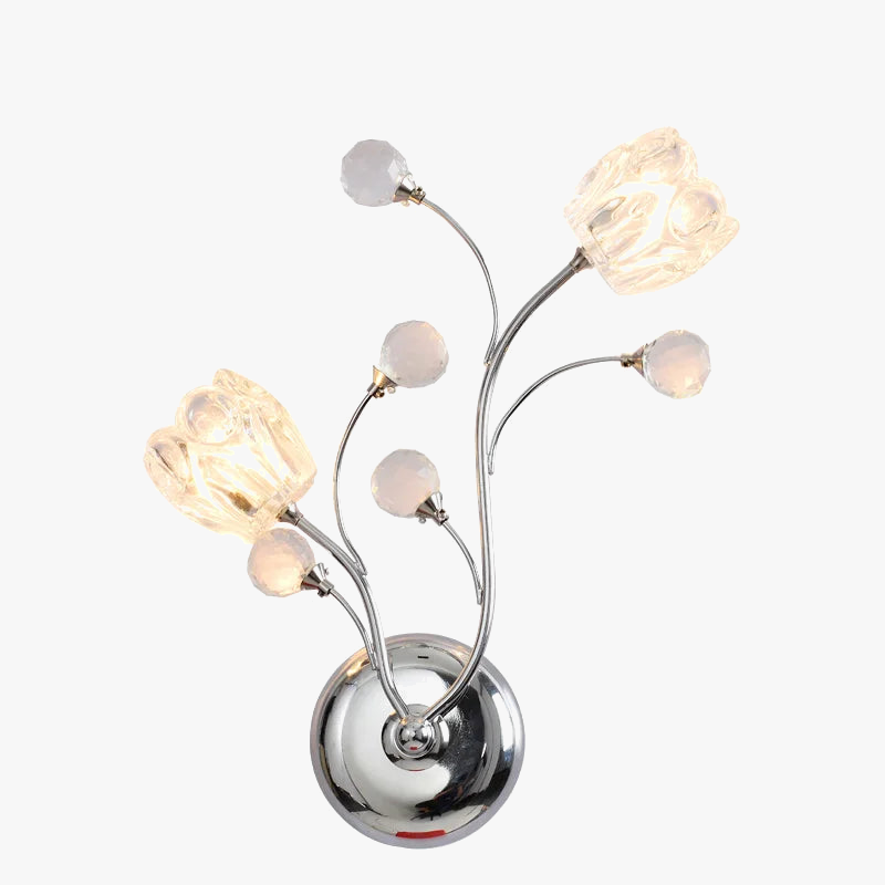 Applique murale en cristal doré pour intérieur décoratif Flore Rêve - Simplicité & Caractère au Quotidien
