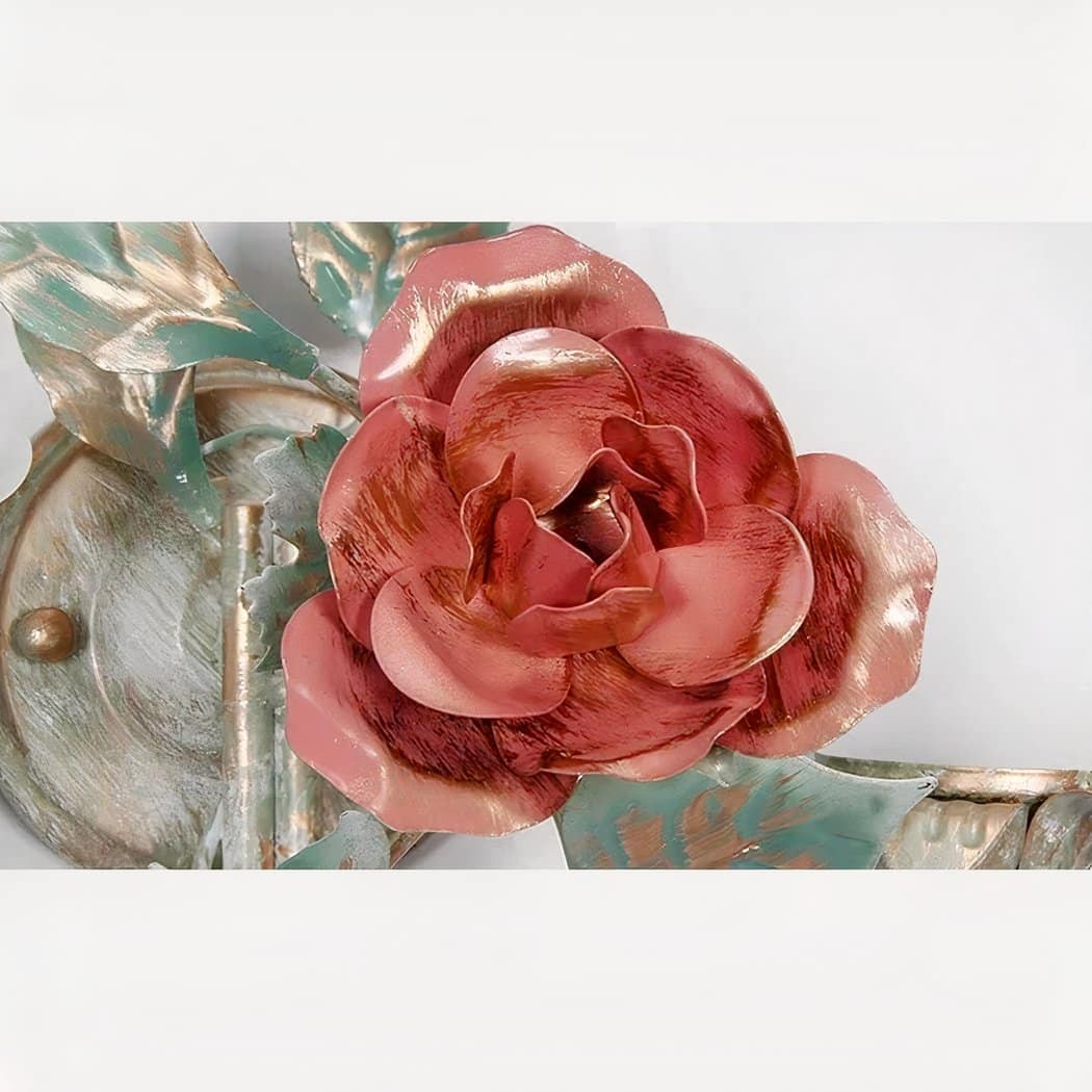 Applique murale en fer forgé en forme de fleur romantique – Évarine Sillage