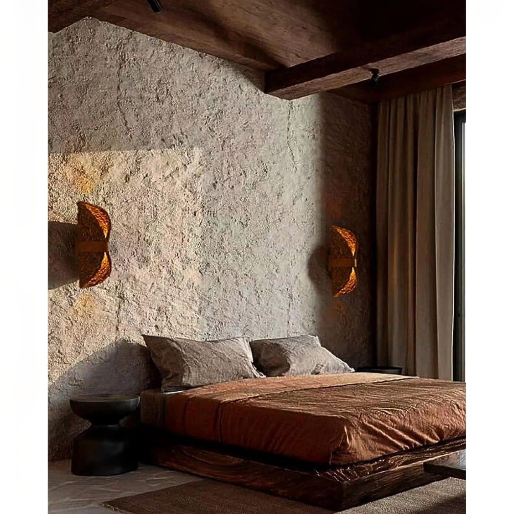 Applique murale en osier et rotin style bohème – Orélian Rivage