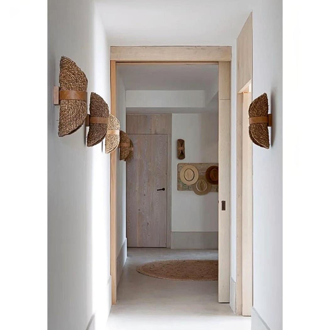 Applique murale en osier et rotin style bohème – Orélian Rivage
