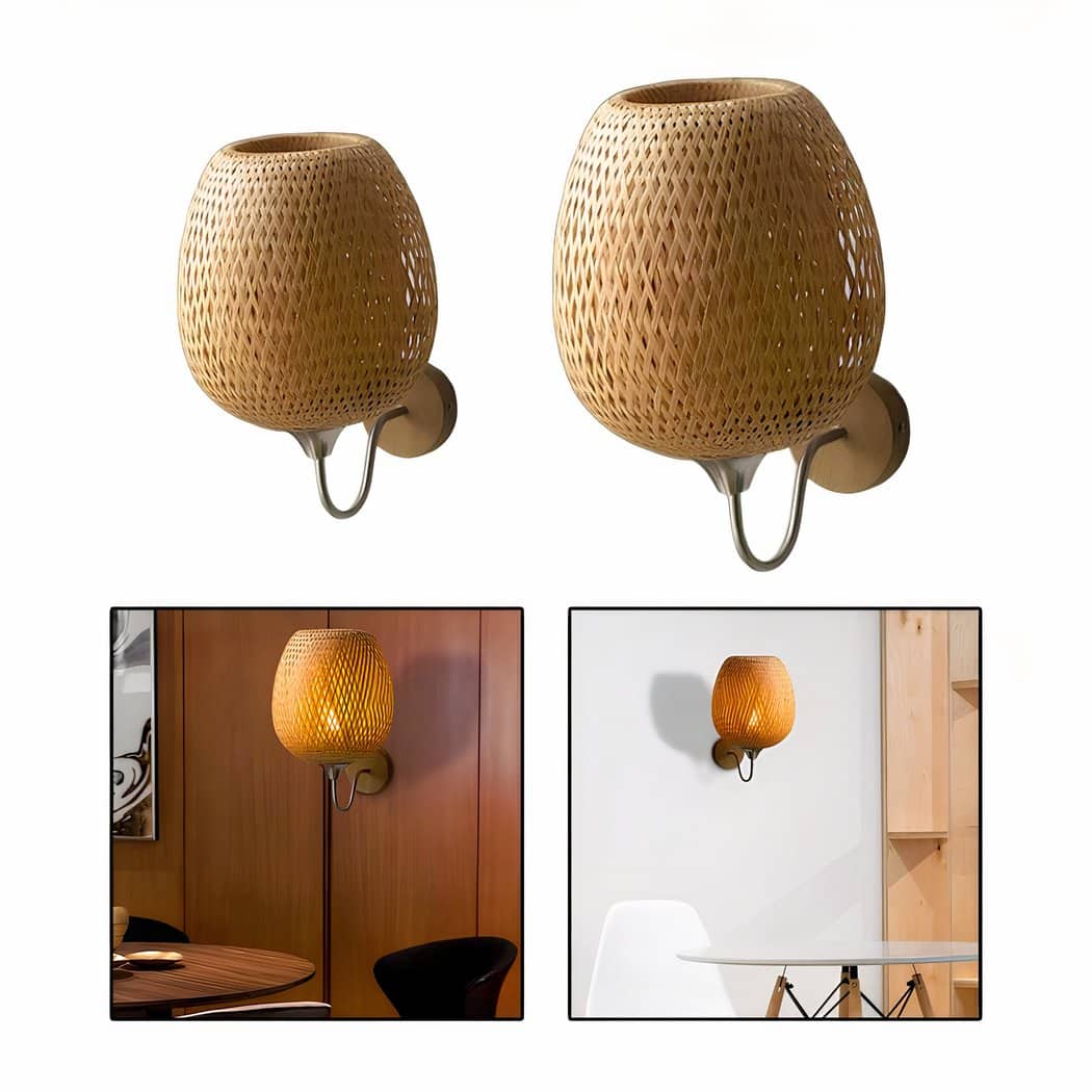 Applique murale en rotin style vintage – Valombre Dune