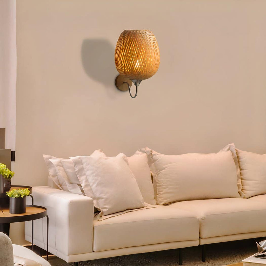 Applique murale en rotin style vintage – Valombre Dune