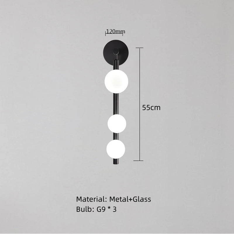 Applique murale — En verre et métal design moderne pour intérieur élégant