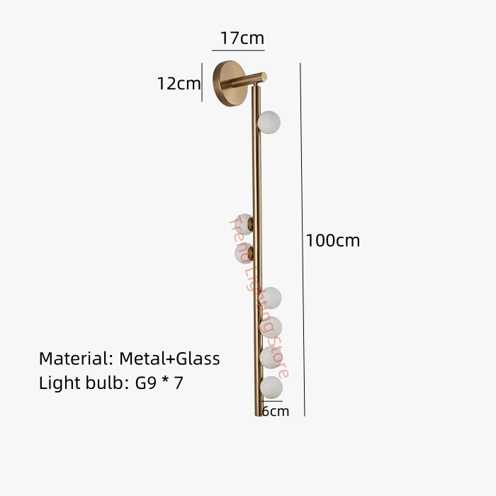 Applique murale — En verre et métal design moderne pour intérieur élégant