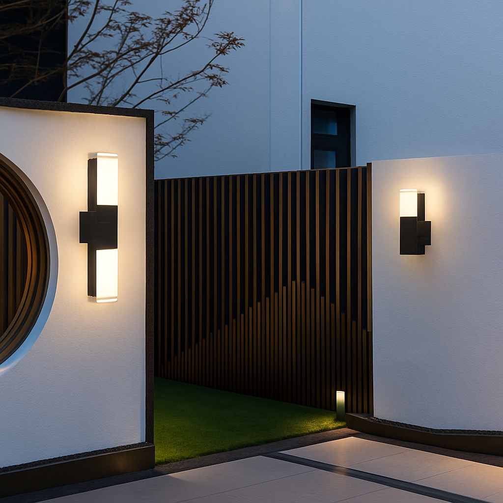 Applique murale — Extérieure en aluminium avec capteur pir étanche minimaliste