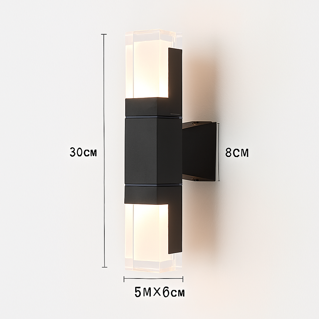Applique murale — Extérieure en aluminium avec capteur pir étanche minimaliste