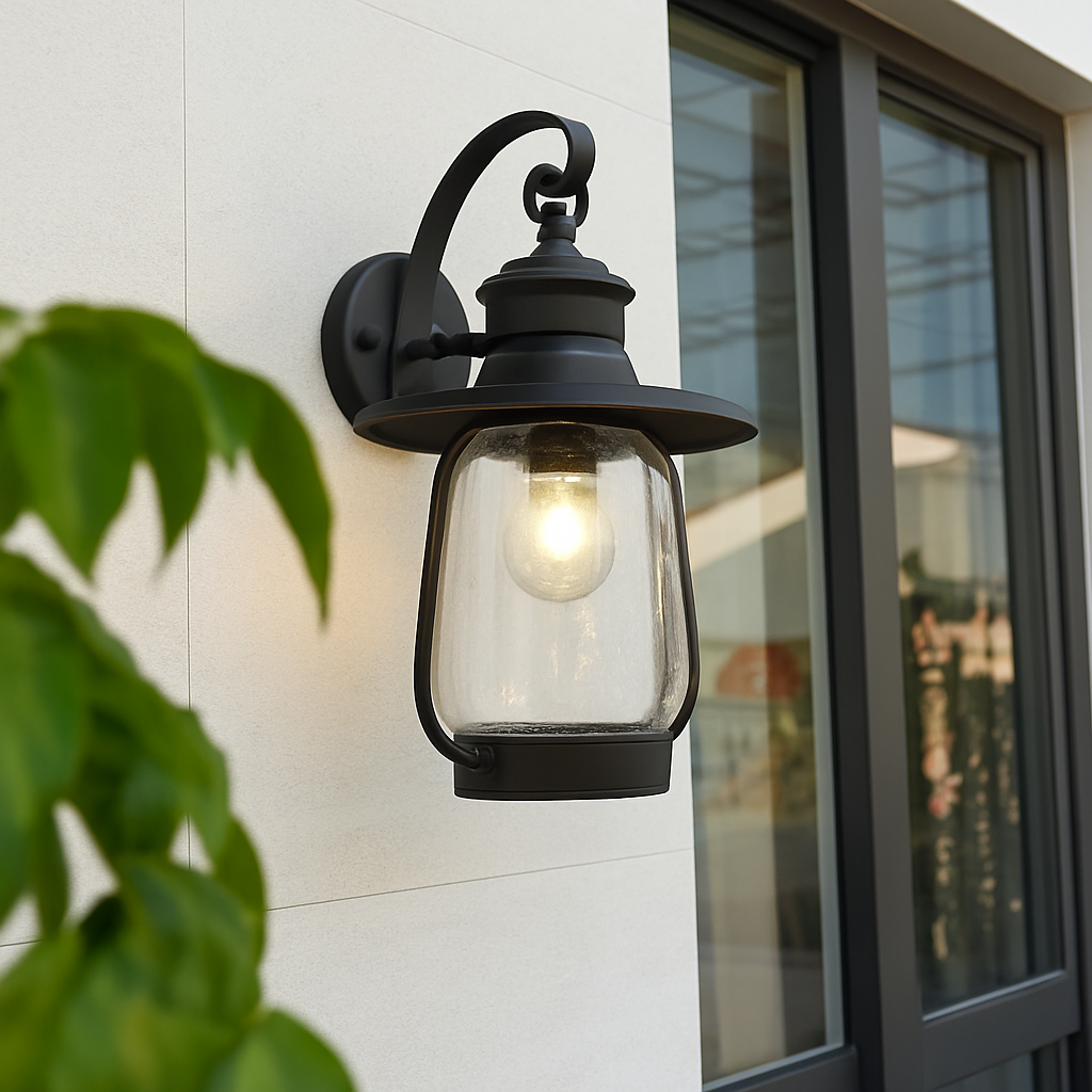 Applique murale — Extérieure européenne étanche jardin Villa entrée cour porche lumière rétro cheval lumières balcon verre E27 éclairage