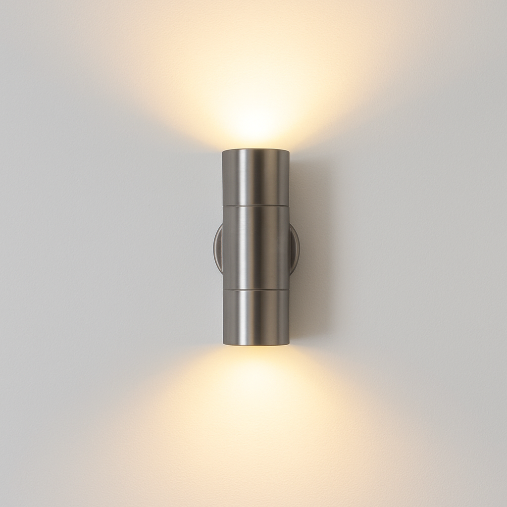 Applique murale — Extérieure à LED en acier inoxydable étanche à deux lumières