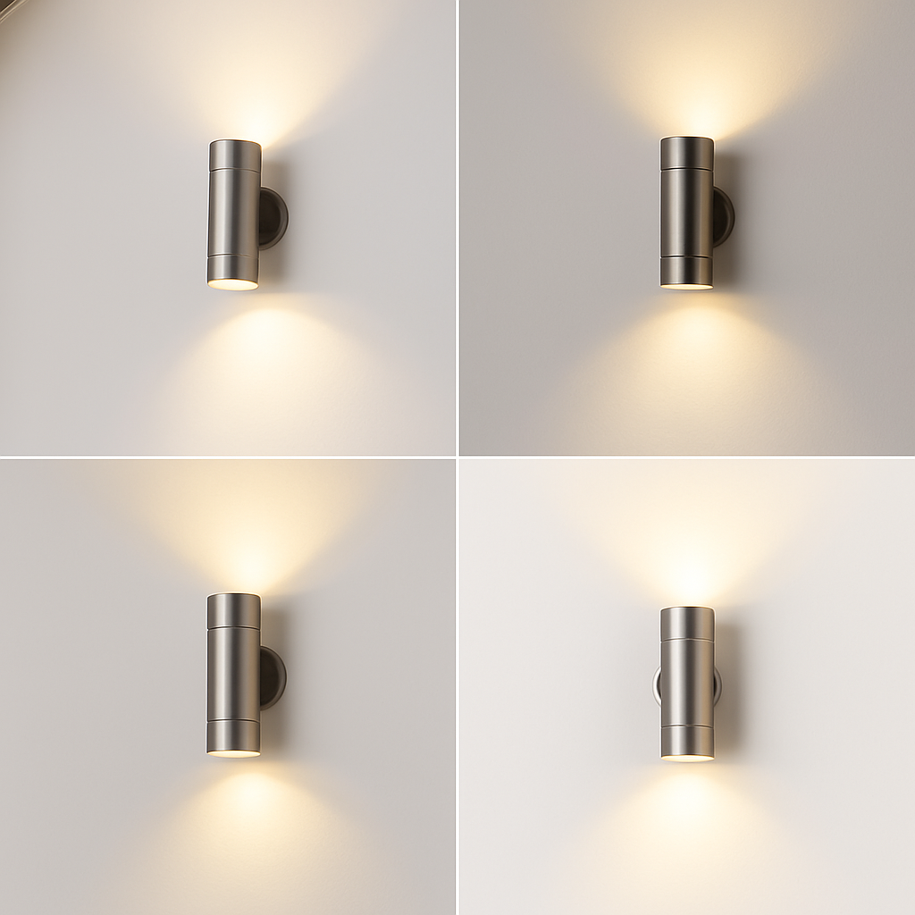 Applique murale — Extérieure à LED en acier inoxydable étanche à deux lumières