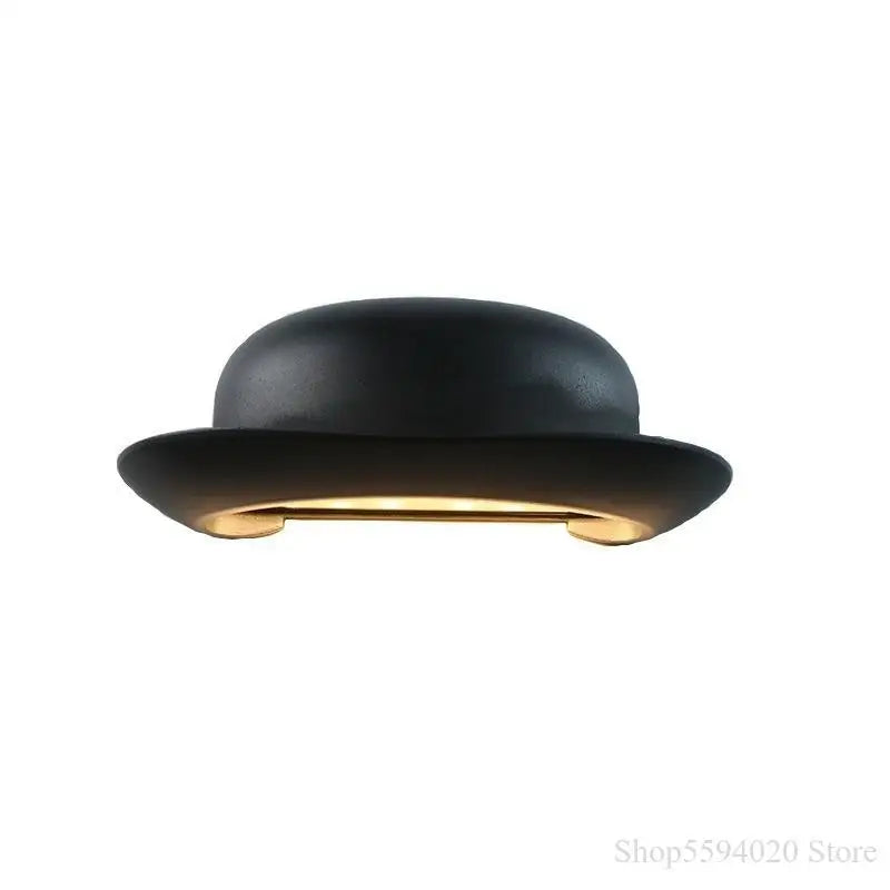 Applique murale — Extérieure LED nordique design chapeau de paille