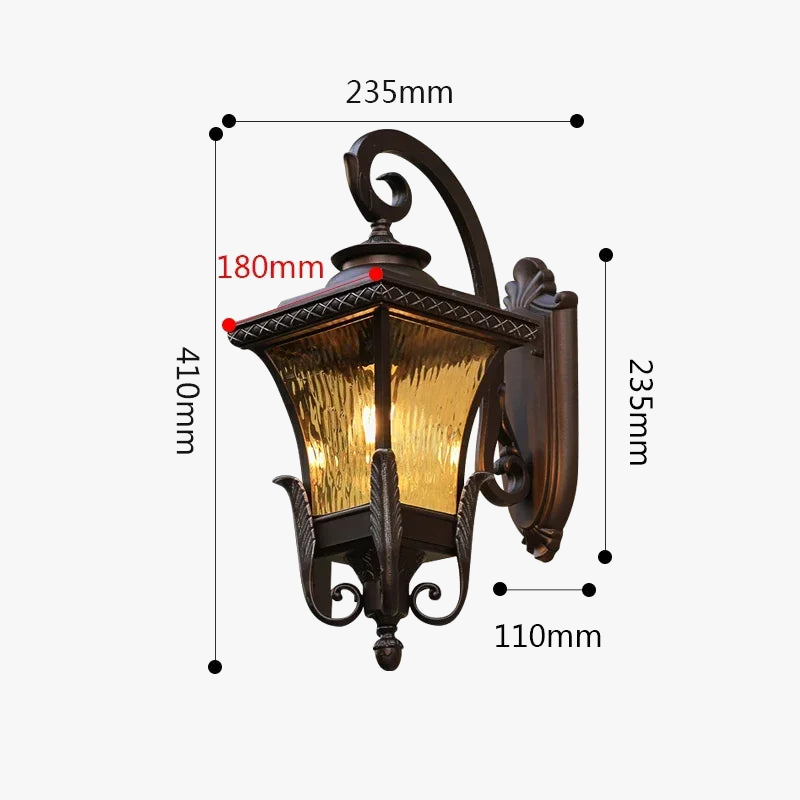 Applique murale — Extérieure rétro pour éclairage décoratif de jardin