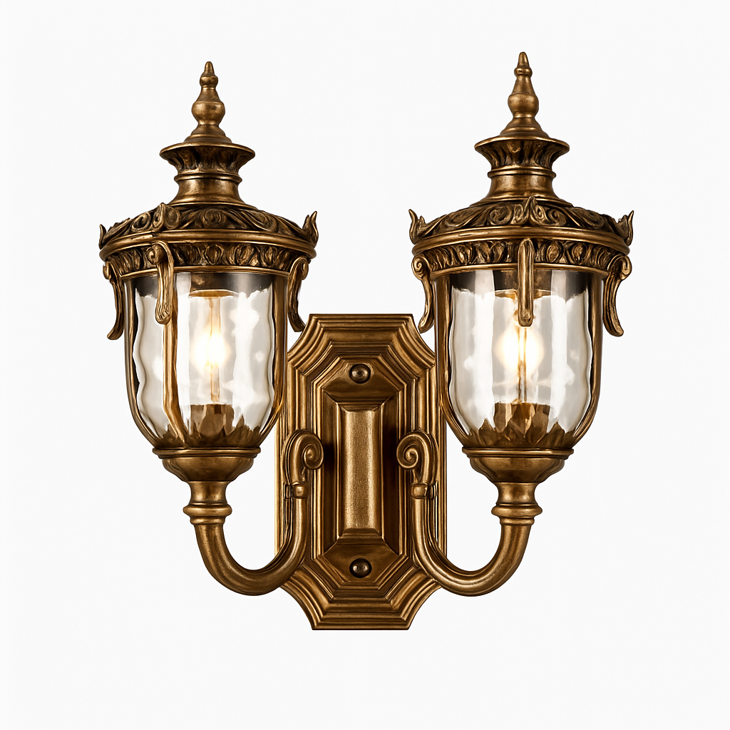 Applique murale — Extérieure étanche double tête style européen rétro