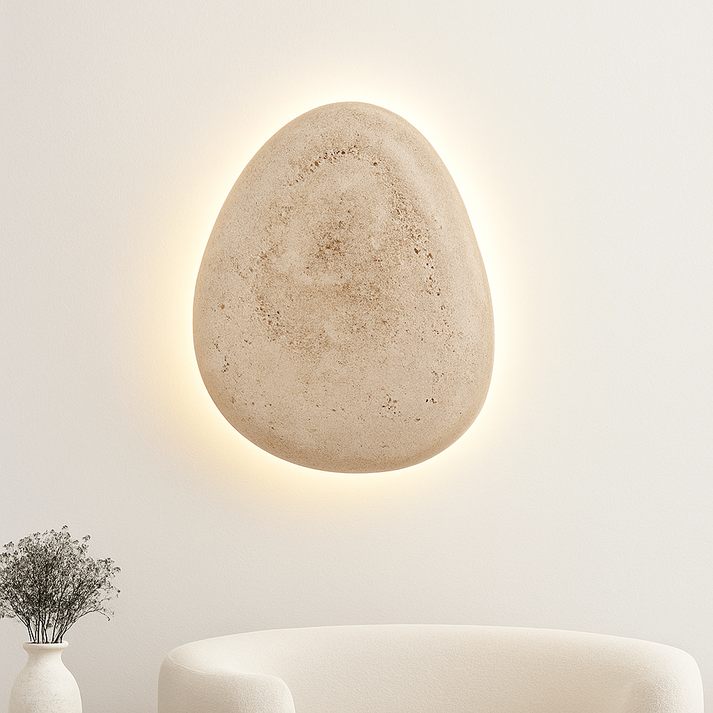 Applique murale — Extérieure étanche en travertin naturel à LED