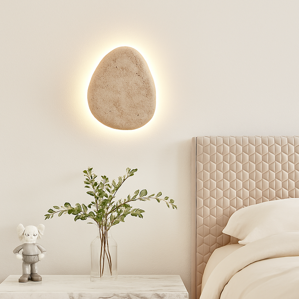 Applique murale — Extérieure étanche en travertin naturel à LED