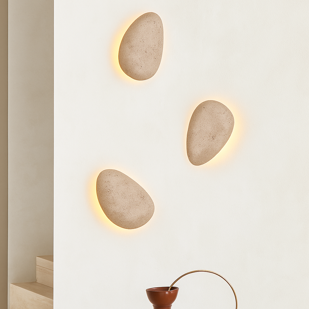 Applique murale — Extérieure étanche en travertin naturel à LED