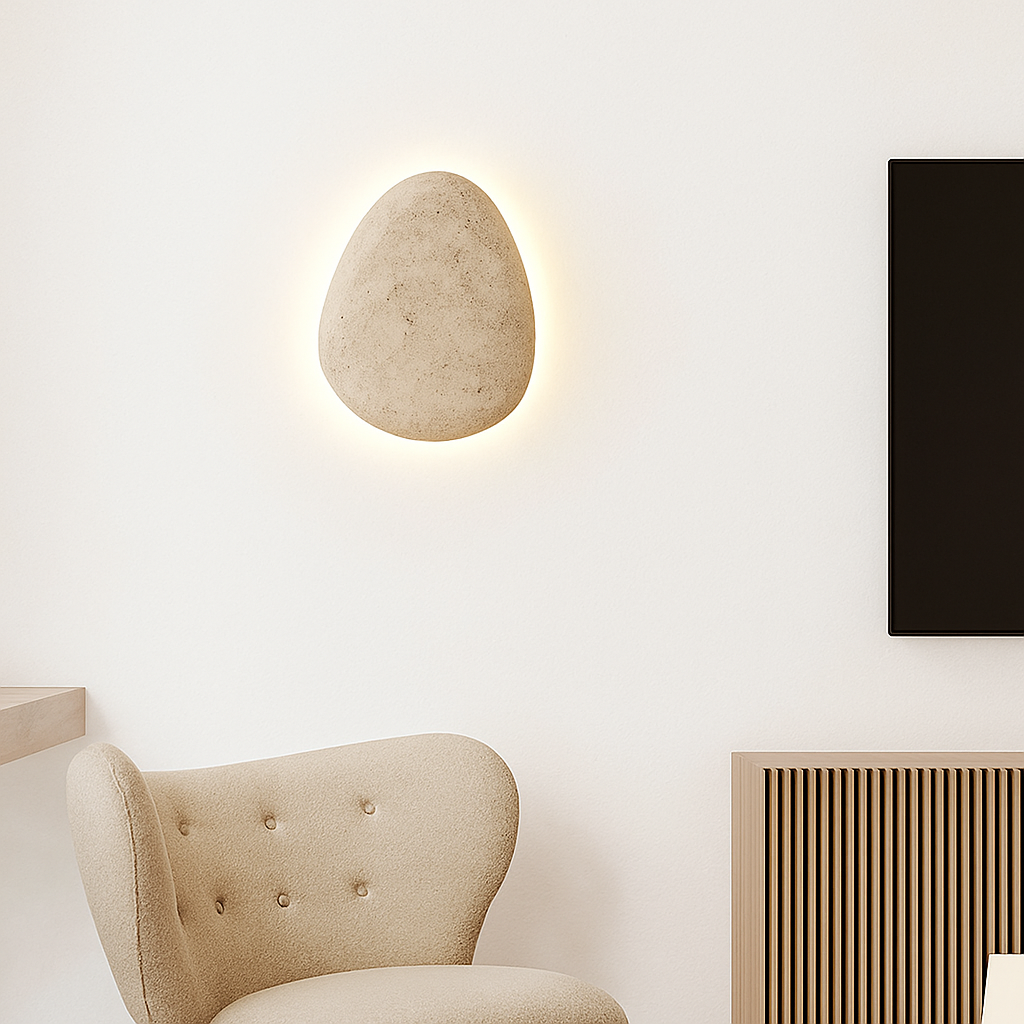Applique murale — Extérieure étanche en travertin naturel à LED