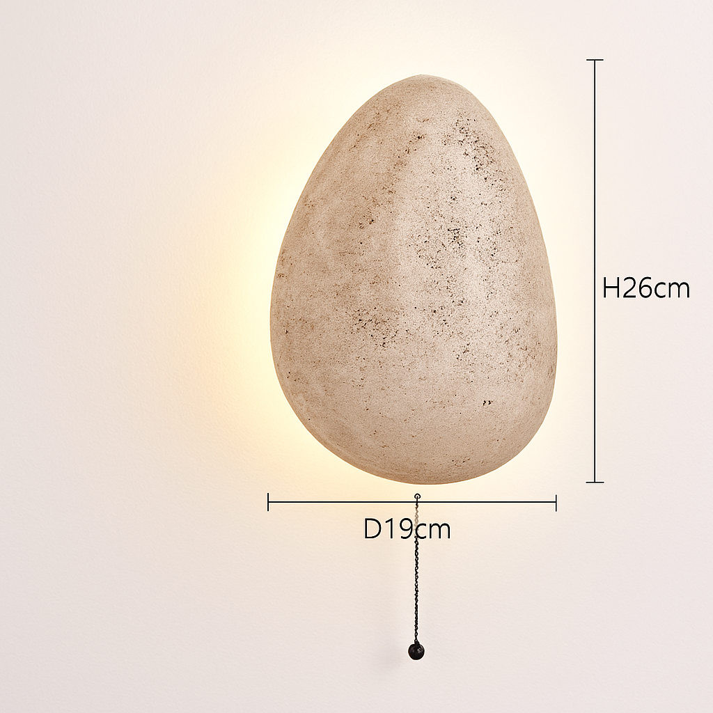 Applique murale — Extérieure étanche en travertin naturel à LED