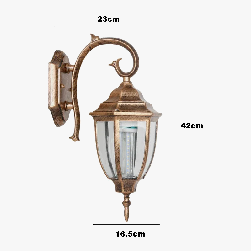 Applique murale — Extérieure étanche style européen rétro et simple
