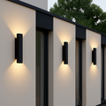 Applique murale — Extérieures imperméables bande aluminium appliques murales 18W LED noir applique chambre extérieur luminaires extérieurs