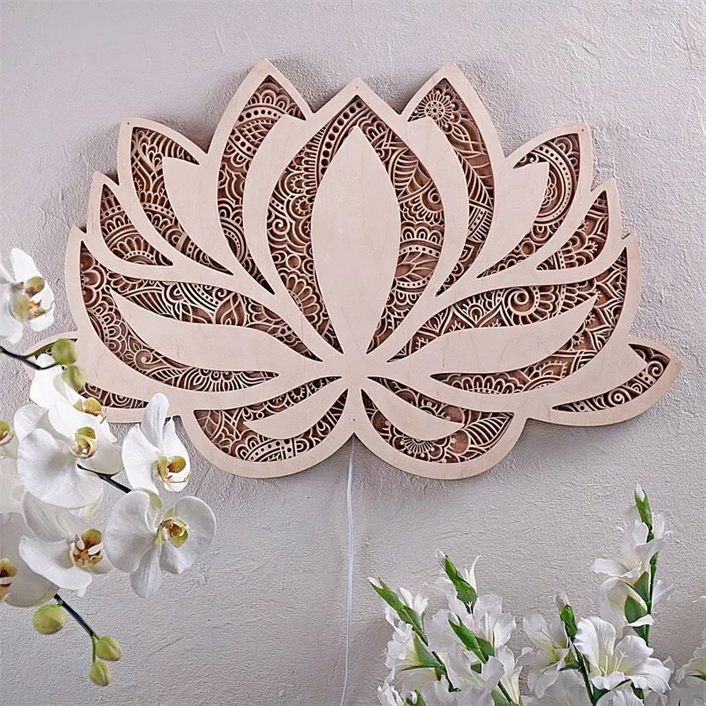 Applique murale fleur de lotus mandala – Séliane Dune