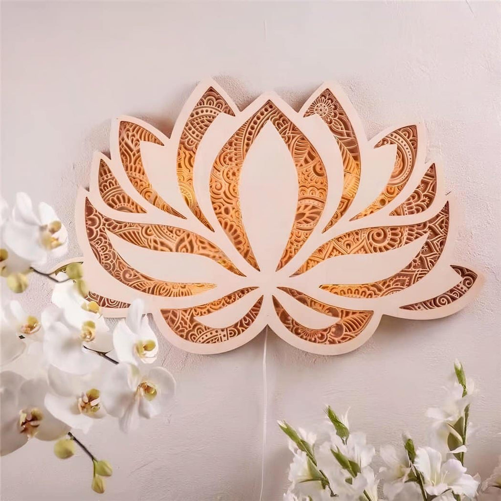 Applique murale fleur de lotus mandala – Séliane Dune