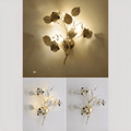 Applique murale fleurs en céramique et lumières en verre de style bohème chic – Avelin Sillage