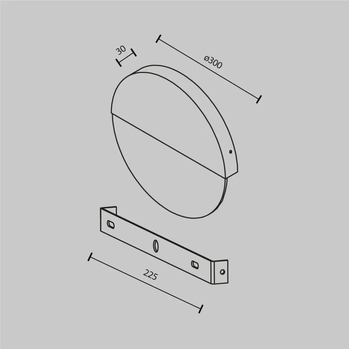 Applique murale Jupiter (disque ultra-fin)