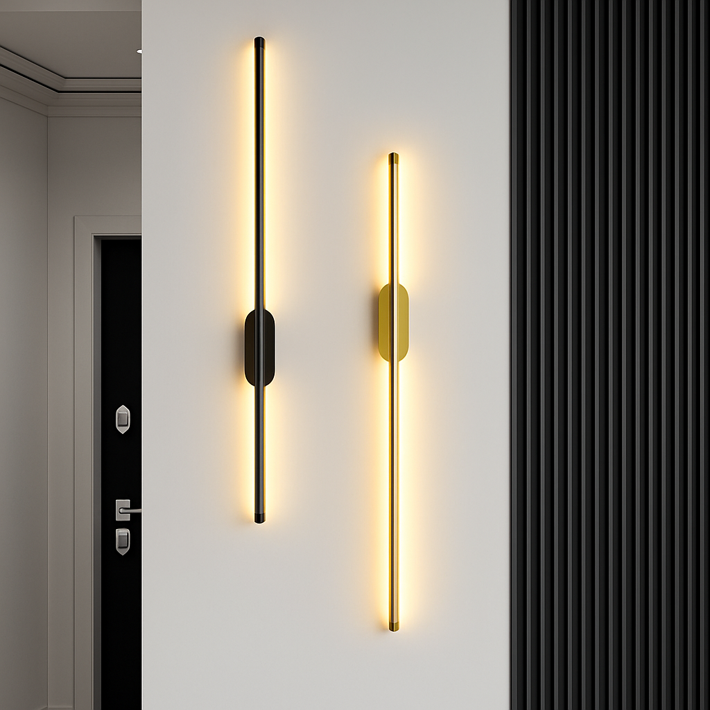 Applique murale — LED d'intérieur en or et noir