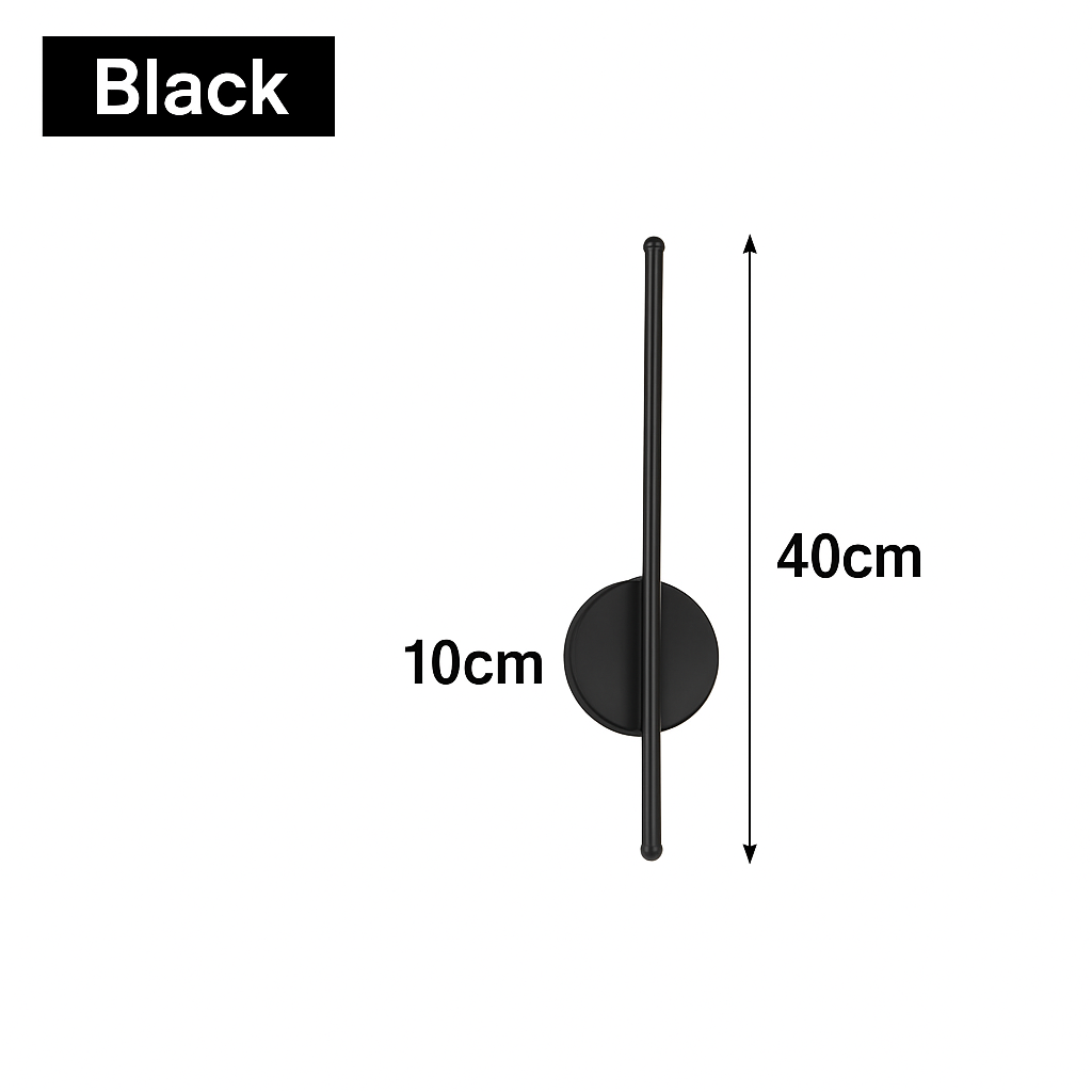 Applique murale — LED d'intérieur en or et noir