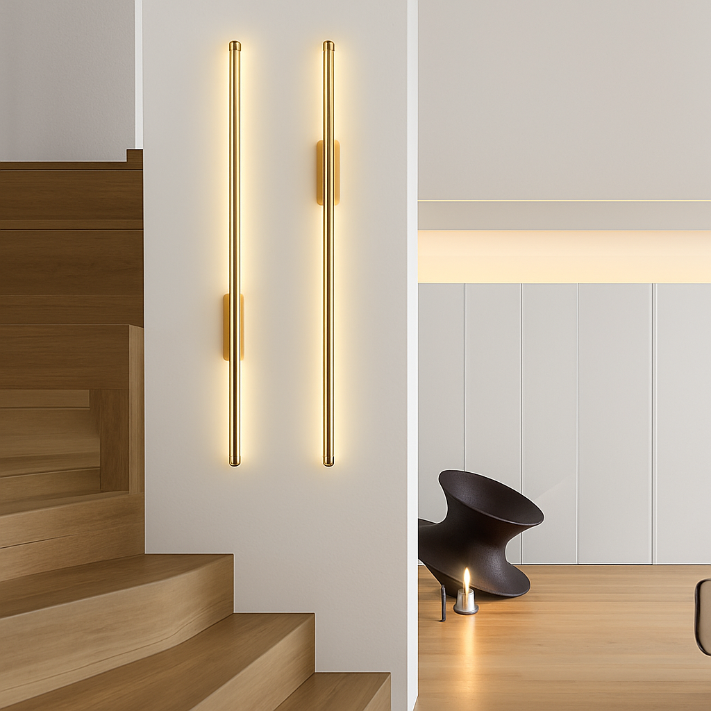 Applique murale — LED d'intérieur en or et noir