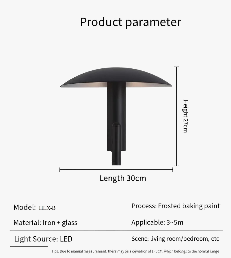Applique murale led design champignon pour intérieur moderne Noé Galbe - Une Note Actuelle dans le Décor