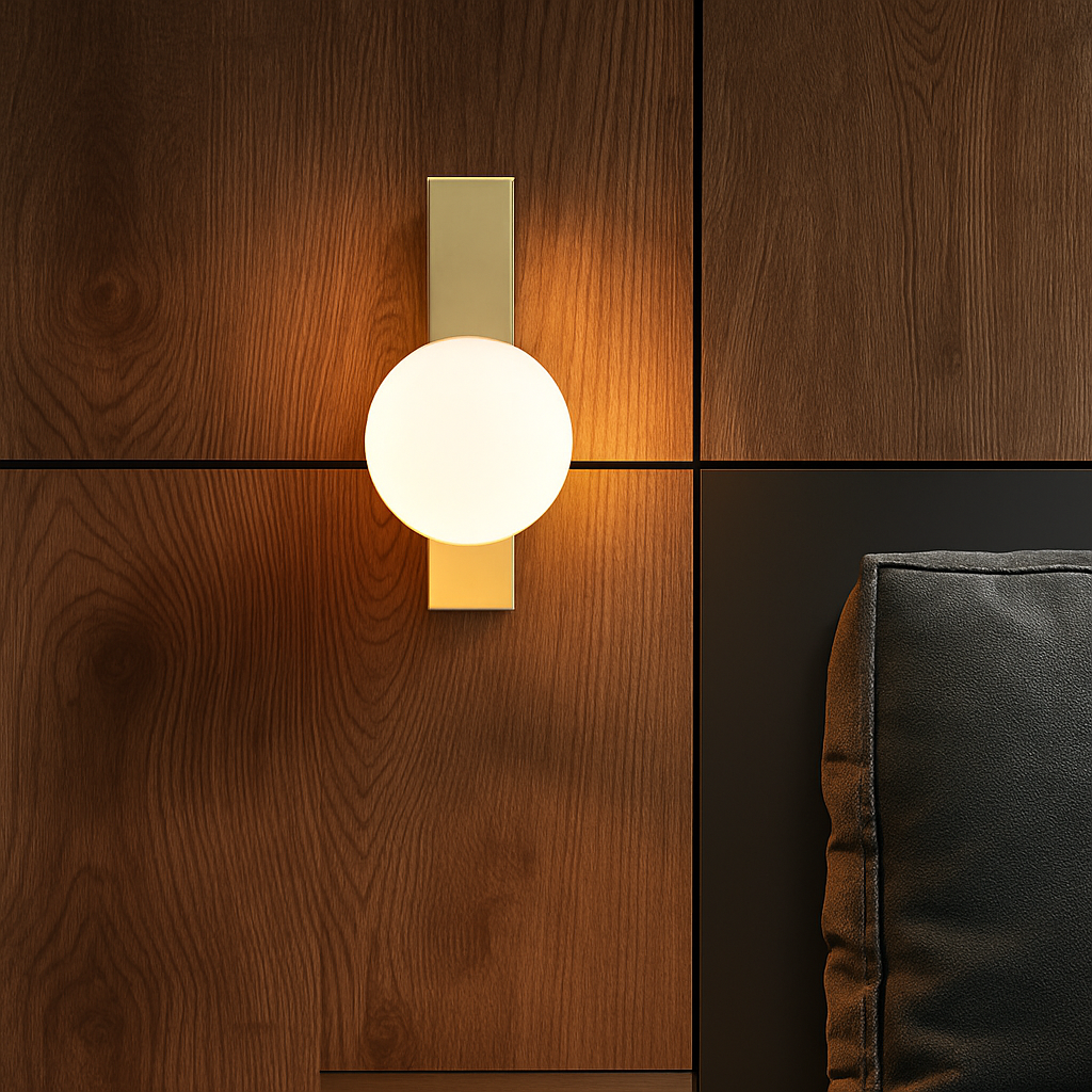Applique murale à led design minimaliste en verre pour intérieur Bérénice Saison - Une Présence Sobre et Élégante