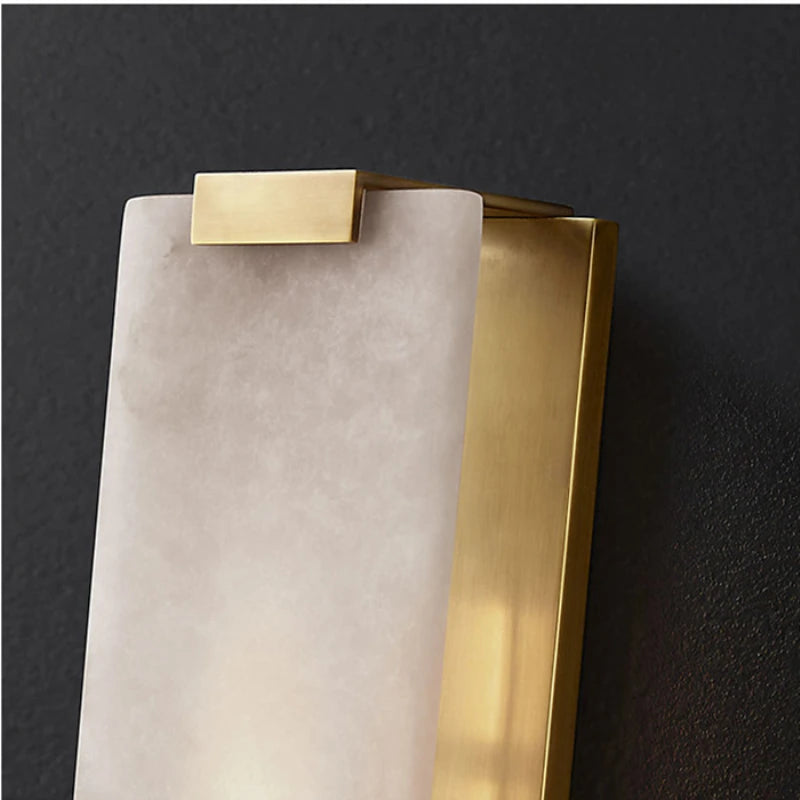 Applique murale led en marbre naturel et cuivre pour intérieur Anatole Arabella - Une Présence Décorative Raffinée