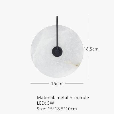 Applique murale led en marbre naturel et cuivre pour intérieur Anatole Arabella - Une Présence Décorative Raffinée