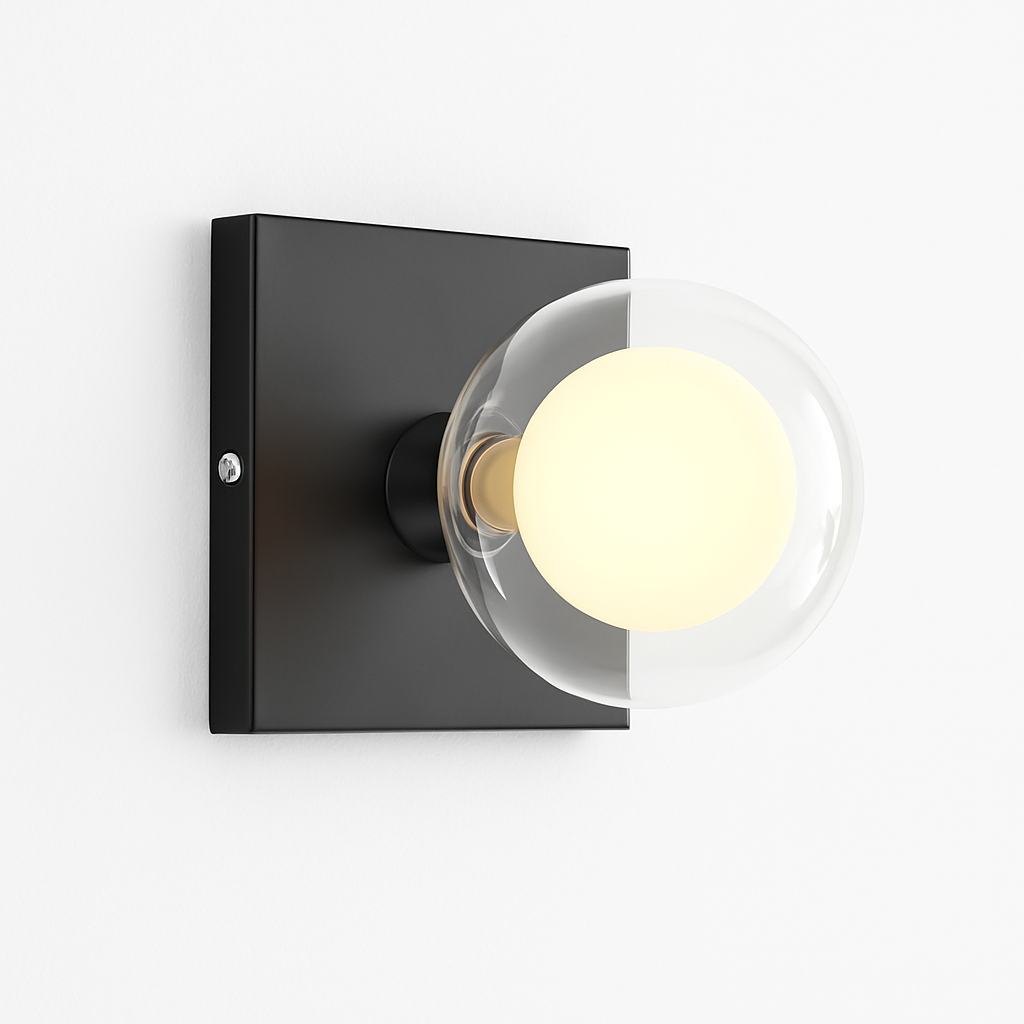 Applique murale led en verre design moderne pour intérieur Zéphyr Onde - Reflets Subtils & Décor Raffiné