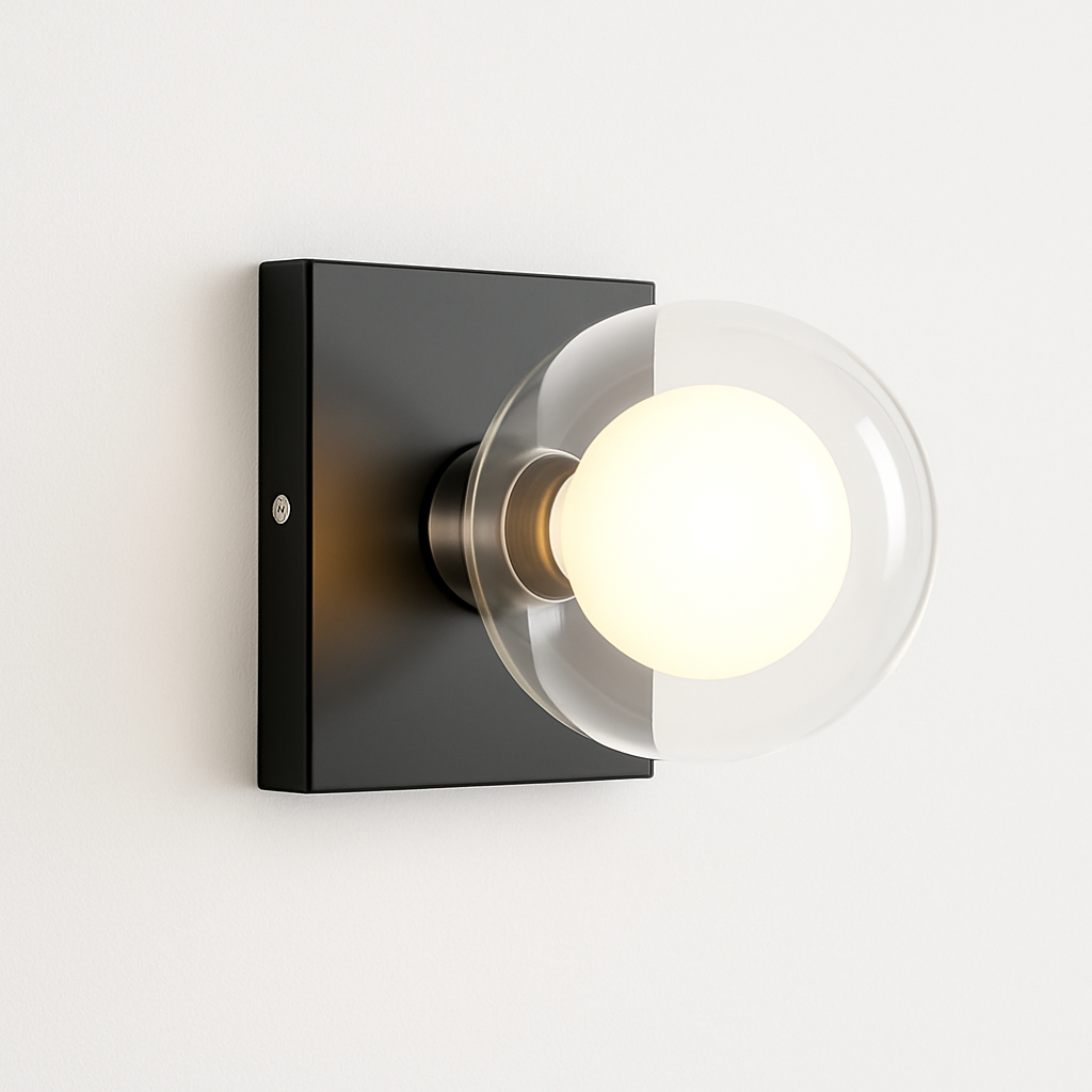 Applique murale led en verre design moderne pour intérieur Zéphyr Onde - Reflets Subtils & Décor Raffiné